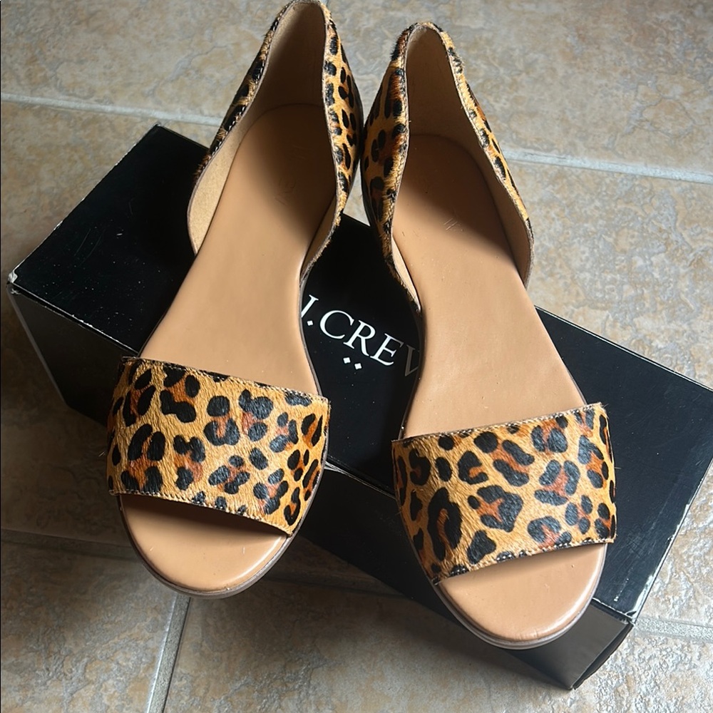 J. Crew Leopard Print Sandals